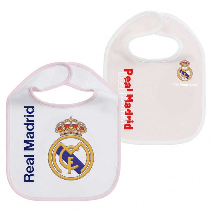 Babero Real Madrid Escudo Rosa Oficial (Pack 2) Babero Real Madrid Escudo Rosa Oficial (Pack 2)