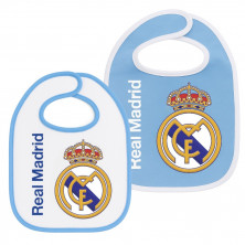 Baberos Real Madrid Azul y Blanco Pack 2Uds | Producto Oficial