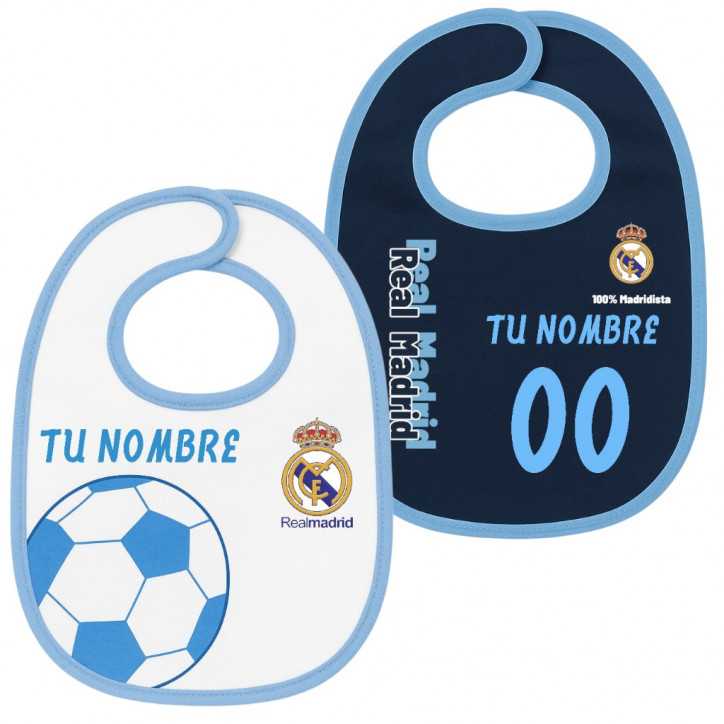 Babero Real Madrid Balón Azul Oficial (Pack 2) Babero Real Madrid Balón Azul Oficial (Pack 2)