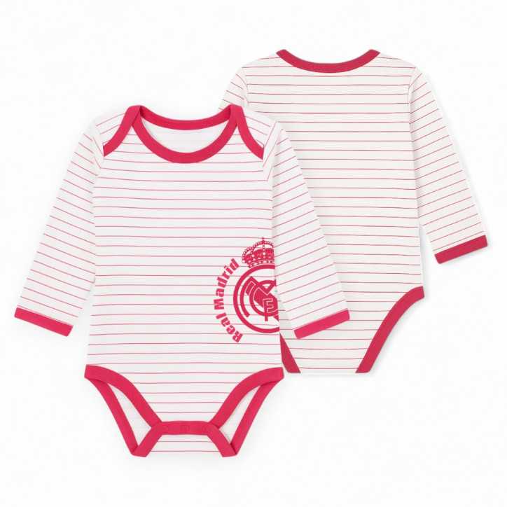 Bodie Personalizado Real Madrid Rosa Rayas Oficial Bodie Personalizado Real Madrid Rosa Rayas Oficial