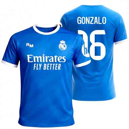 Camiseta Real Madrid Tercera Equipación Gonzalo 16 | Producto Oficial - StockFutbol