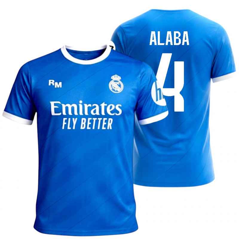 Camiseta Real Madrid Tercera Equipación Azul Alaba | Producto Oficial - StockFutbol