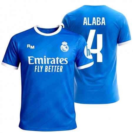 Camiseta Real Madrid Tercera Equipación Azul Alaba | Producto Oficial - StockFutbol
