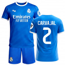 Kit Infantil Real Madrid Tercera Equipación Azul Carvajal | Producto Oficial - StockFutbol