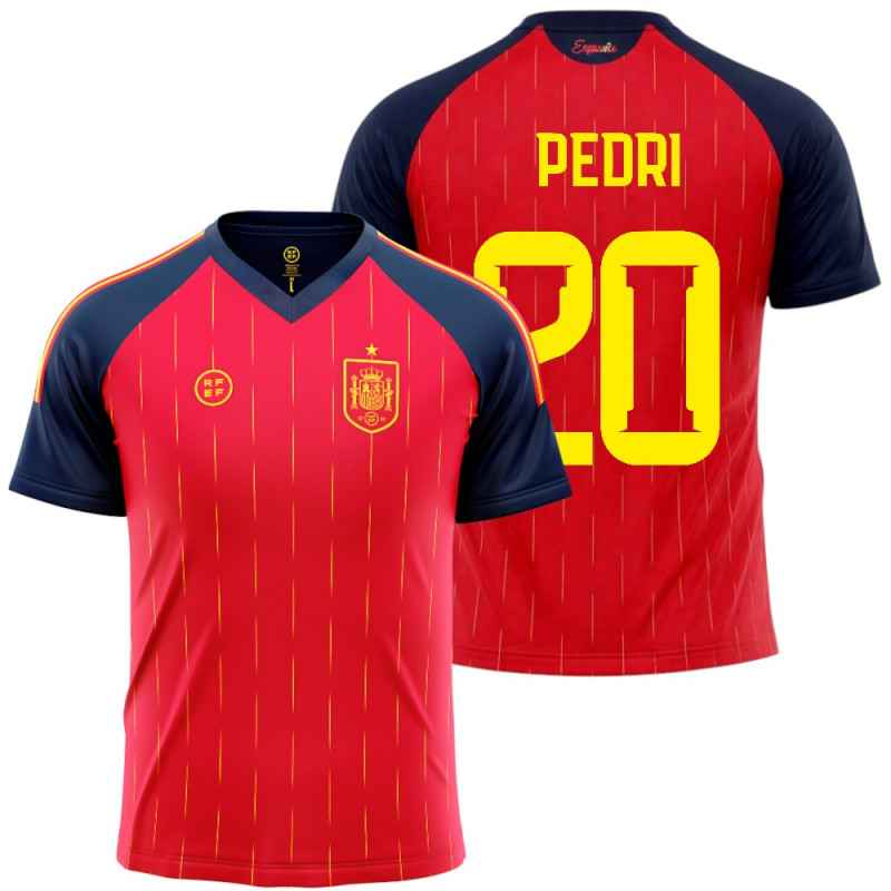 Camiseta Selección Española Pedri 20 Roja Adulto | Producto Oficial - StockFutbol