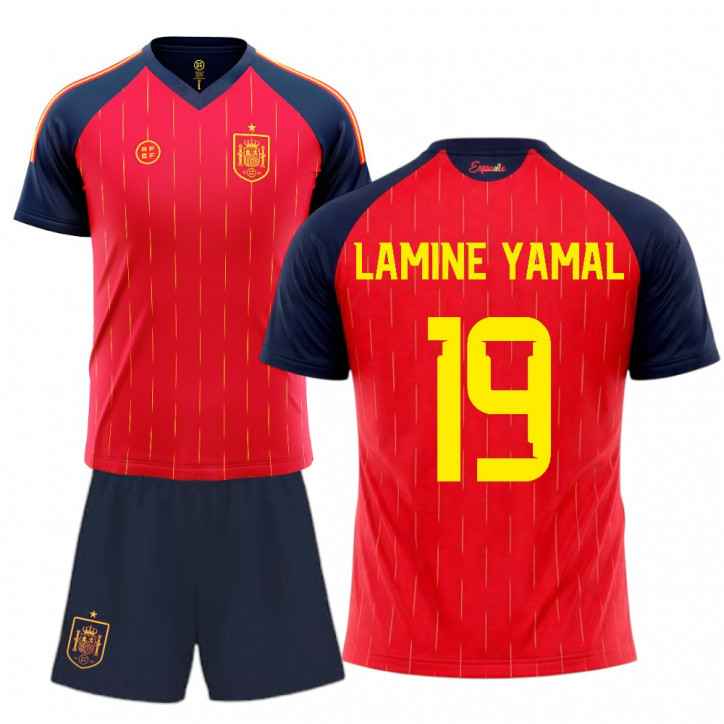 Kit Home Infantil RFEF 26-28 Lamine Yamal Kit Home Infantil RFEF 26-28 Lamine Yamal