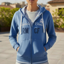 Sudadera Mujer Real Madrid Azul con Cremallera | Producto Oficial - StockFutbol