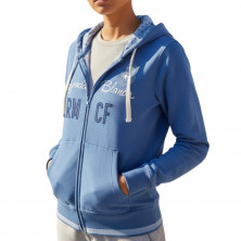 Sudadera Mujer Real Madrid Azul con Cremallera
