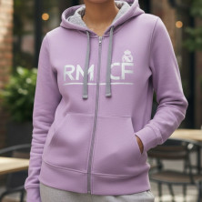 Sudadera Mujer Real Madrid Rosa con Cremallera | Producto Oficial - StockFutbol