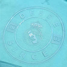 Sudadera Mujer Real Madrid Verde Agua con Capucha | Producto Oficial - StockFutbol