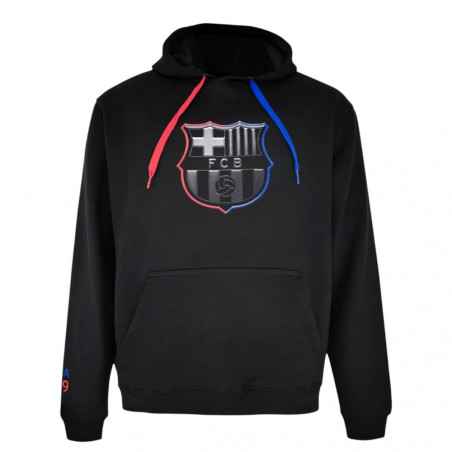 Sudadera FC Barcelona Negra Escudo Monocromo | Producto Oficial - StockFutbol