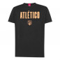 Camiseta Atlético de Madrid Negra Escudo Naranja Adulto | Producto Oficial - StockFutbol