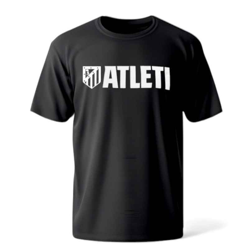 Camiseta Atlético de Madrid Negra ATLETI Adulto | Producto Oficial - StockFutbol