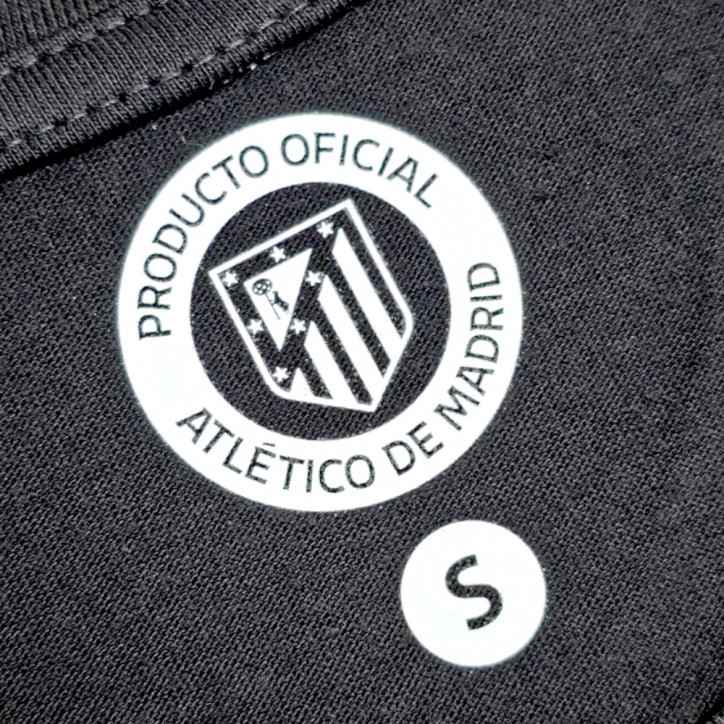 Camiseta Atlético de Madrid Negra Escudo Adulto