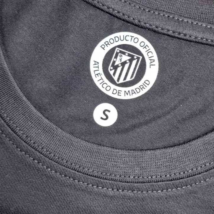 Camiseta Atlético de Madrid Negra Escudo Adulto