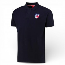 Polo Atlético de Madrid Azul Marino Infantil Escudo | Producto Oficial - StockFutbol