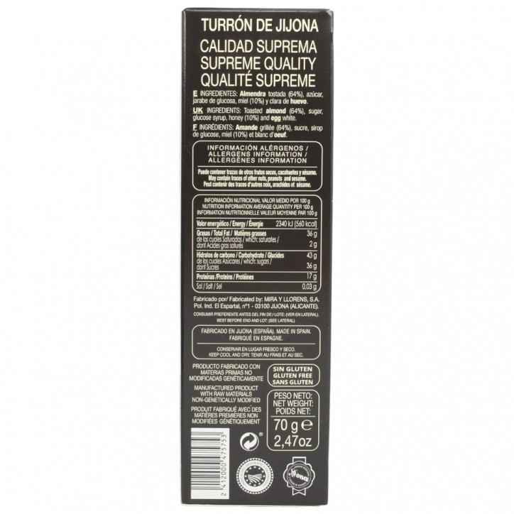 Turrón Jijona Bartolomé Calidad Suprema 70 g