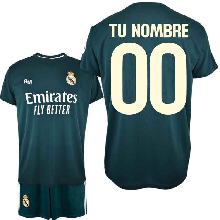 Kit Away Infantil Real Madrid 26-27 Personalizable (con tu nombre y dorsal) Kit Away Infantil Real Madrid 26-27 Personalizable (con tu nombre y dorsal)