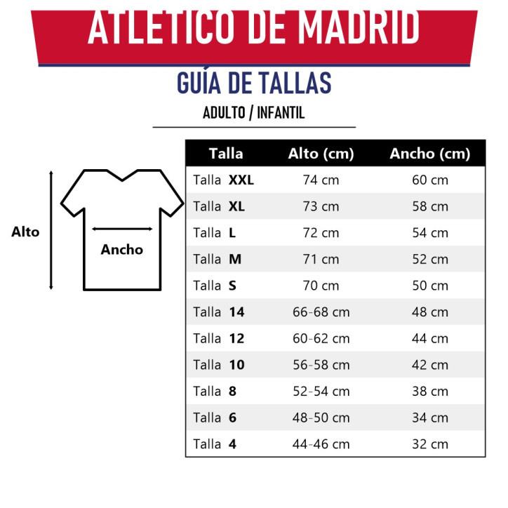 Camiseta Home Atlético de Madrid 26-27 Lisa (sin nombre ni dorsal)