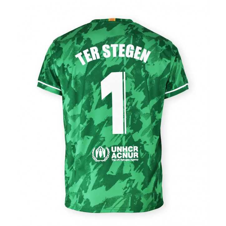 Conjunto Camiseta y Pantalón Portero Ter Stegen 1 FC Barcelona - Replica Oficial con Licencia - Temporada 2023/2024 - Adulto Conjunto Camiseta y Pantalón Portero Ter Stegen 1 FC Barcelona - Replica Oficial con Licencia - Temporada 2023/2024 - Adulto