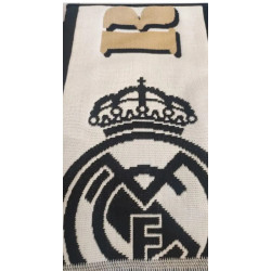 Bufanda Telar N27 Real Madrid - Color Blanco, Negro y Dorado